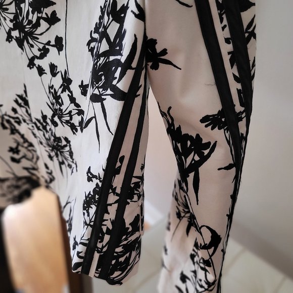 Mario Serrani Black and White Floral Blazer US 6 - Picture 3 of 10